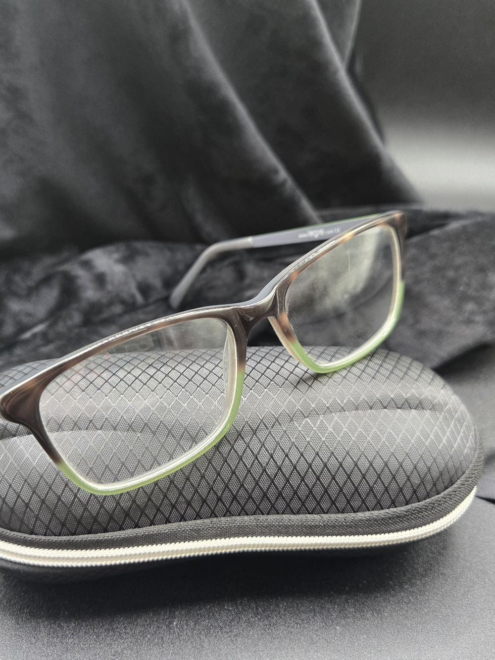 Brown to Green Gradient Rectangle RX  Glasses Ready For Prescription